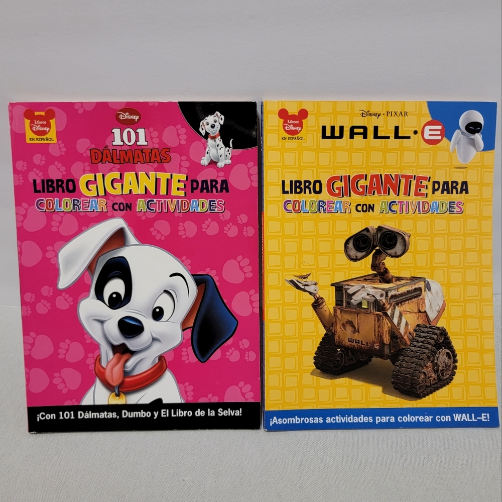 2 Coloring Books Disney in Spanish